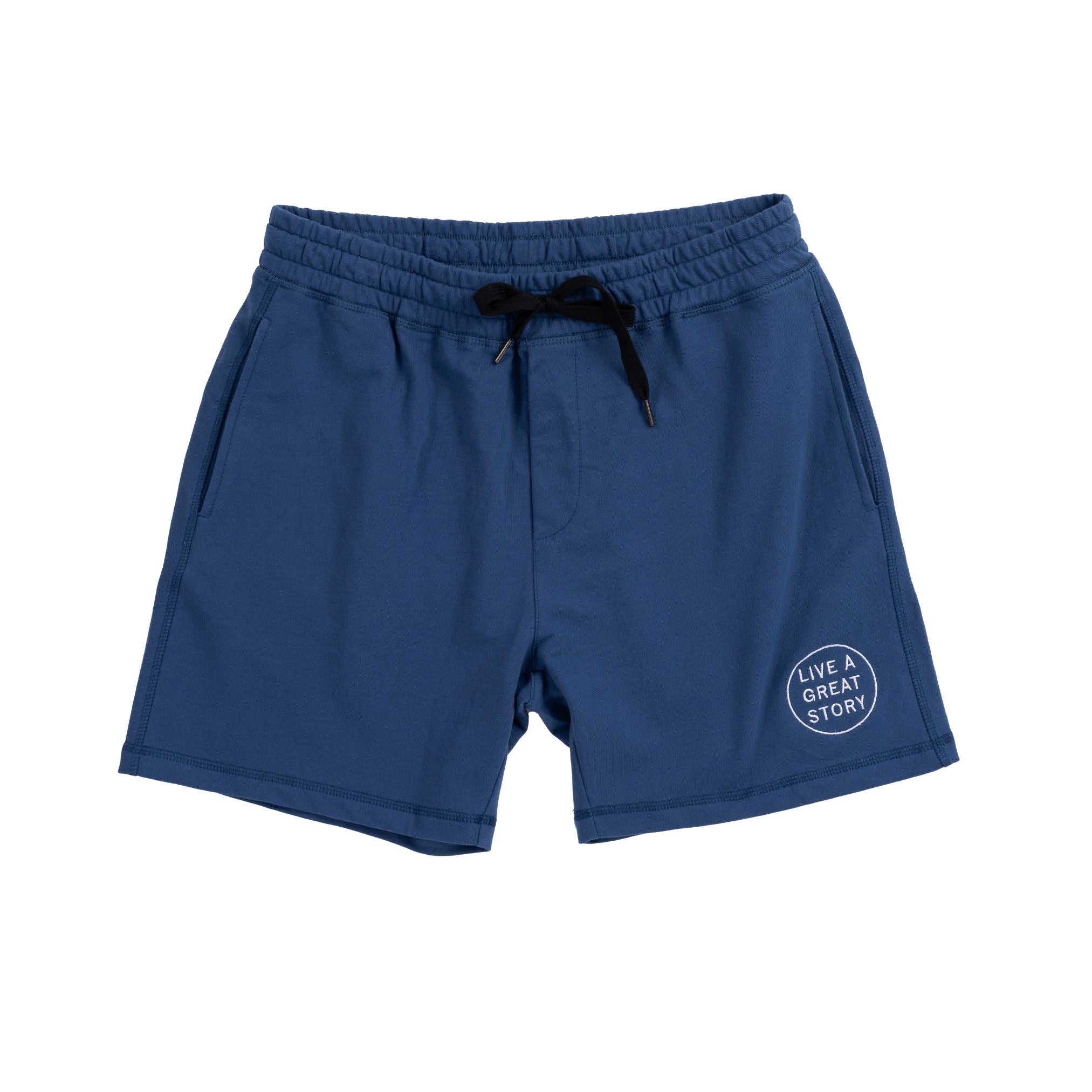Comfortable men's Camp Fire Shorts in blue