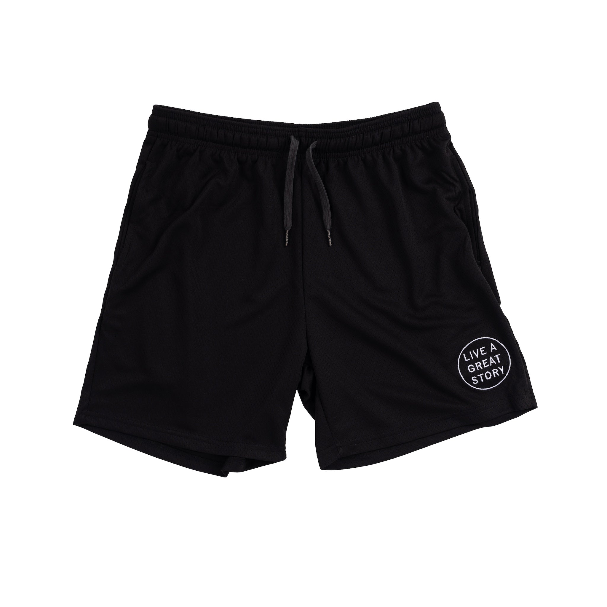 Black LIVE A GREAT STORY Men's Summer Shorts